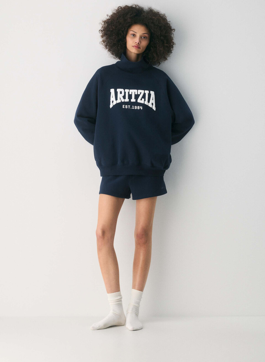 kuscheliges sweatfleece mega raglan trichterkragen-shirt admiral light birch