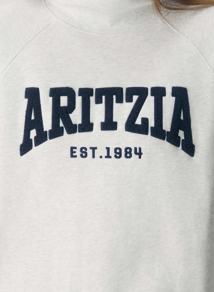 kuscheliges sweatfleece mega raglan trichterkragenshirt. cld weissadmiral