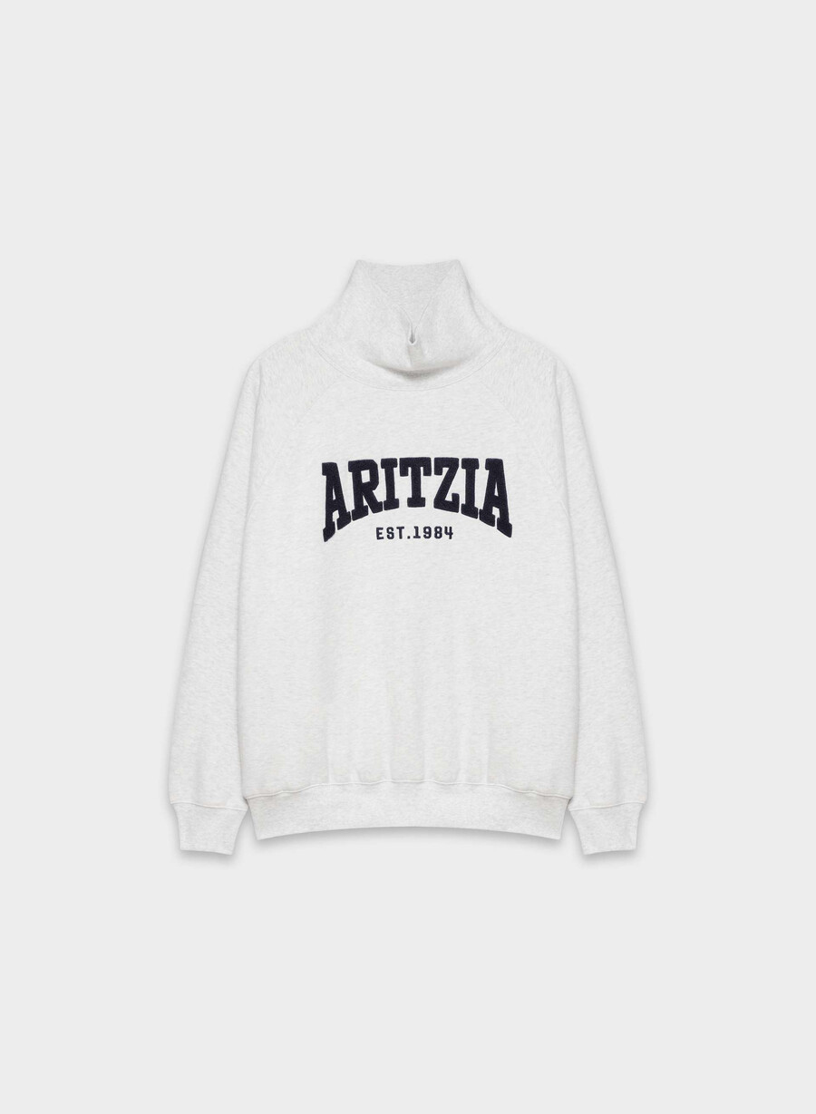 kuscheliges sweatfleece mega raglan trichterkragenshirt. cld weissadmiral