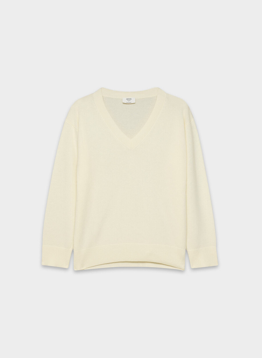 kaschmirpullover in der farbe hellbirke