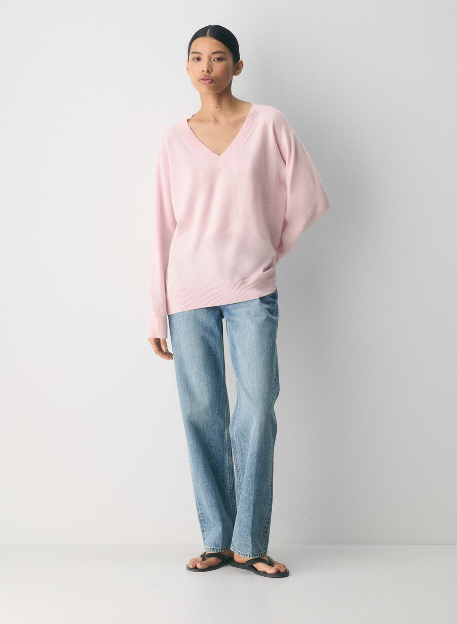 kaschmirpullover villa pink