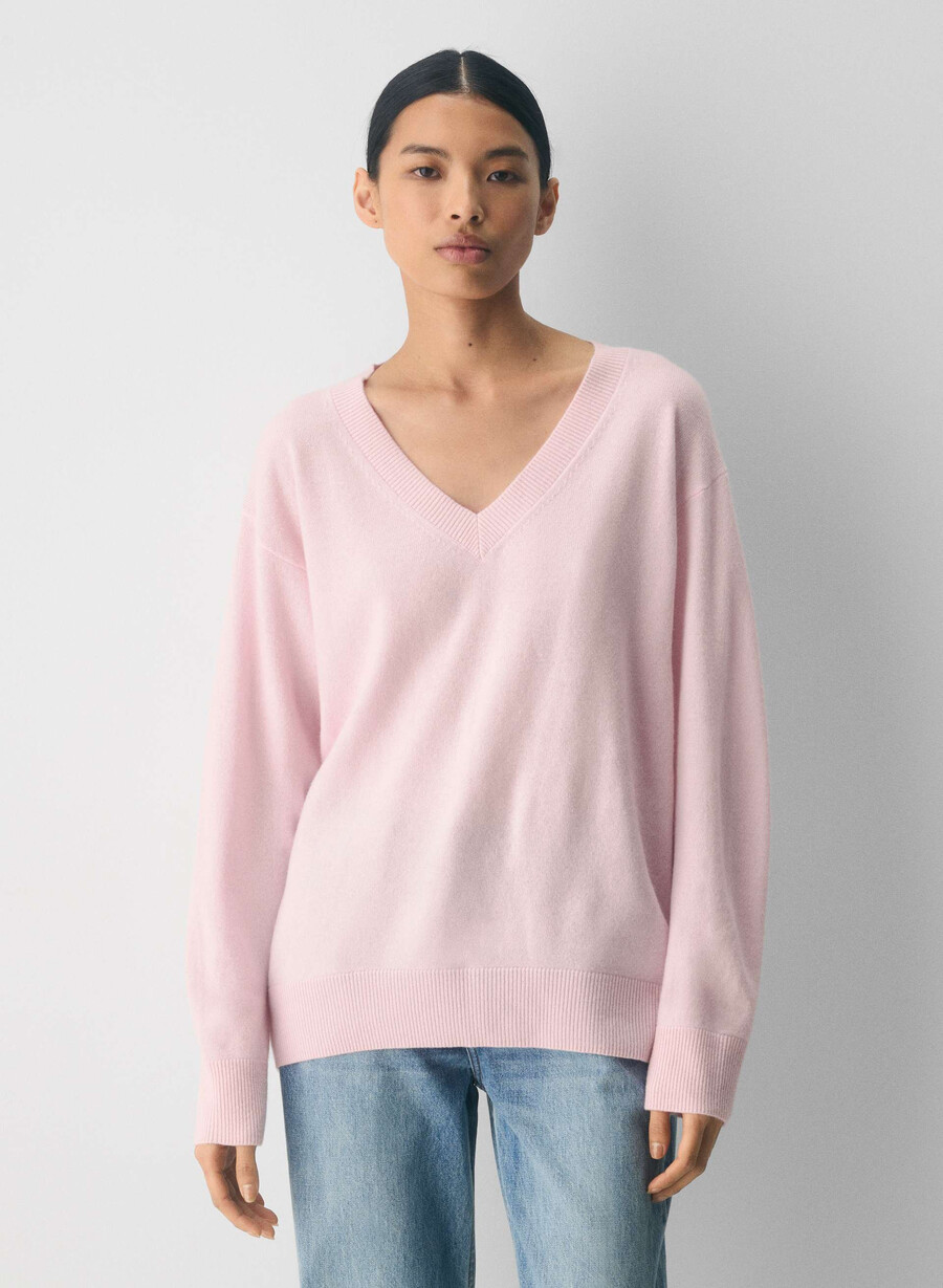 kaschmirpullover villa pink