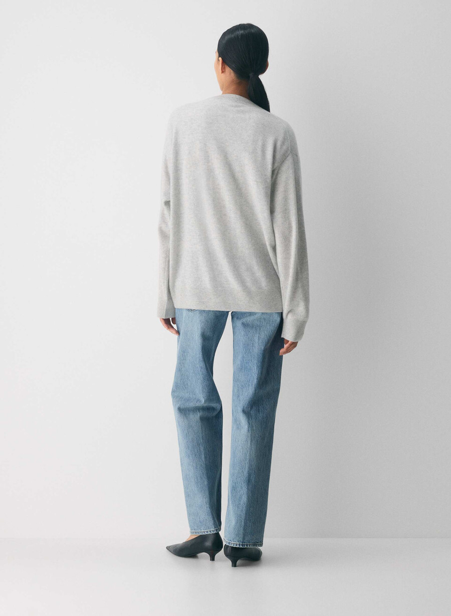 kaschmirpullover meliert chrom