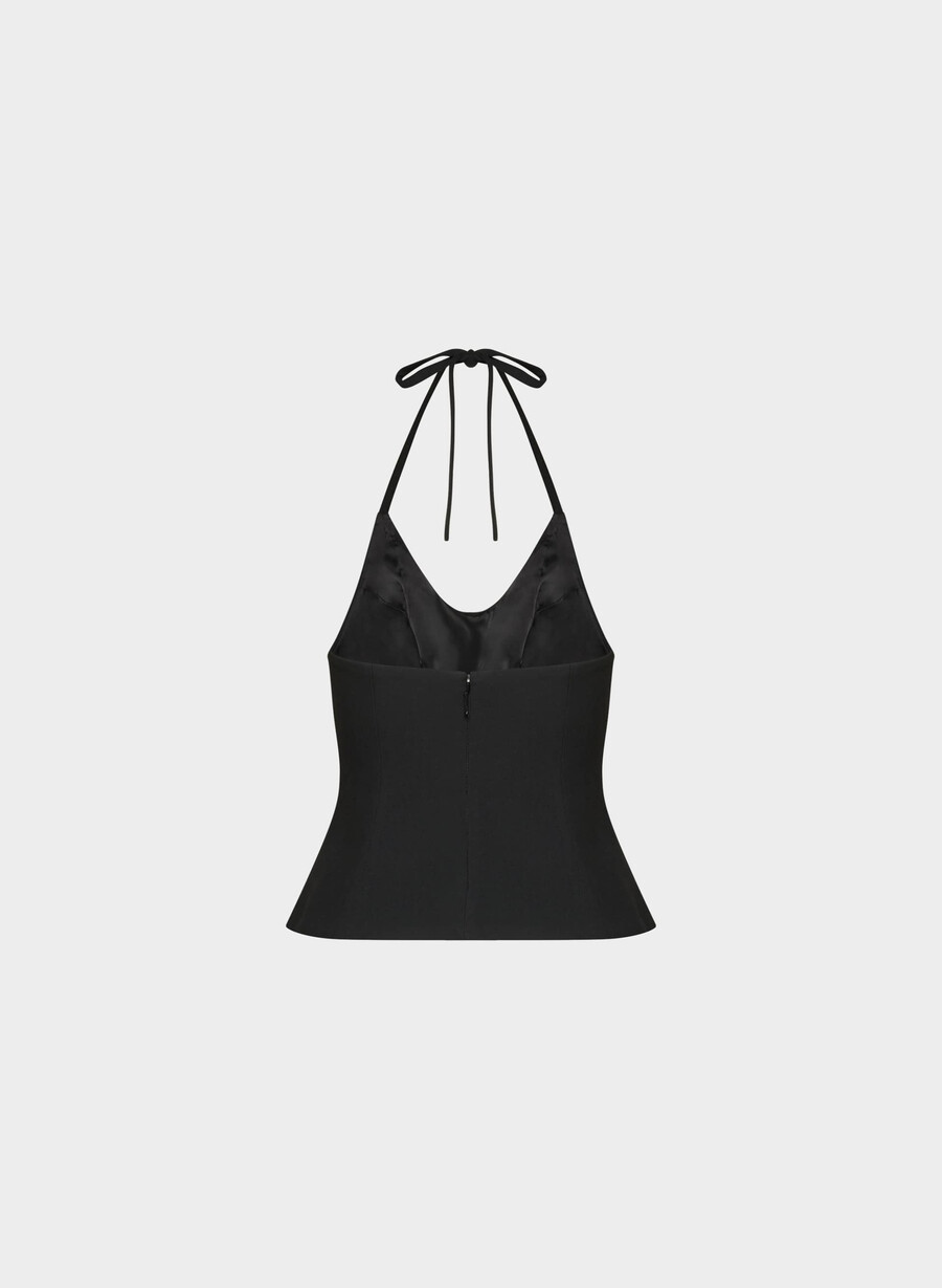 neckholder-top schwarz