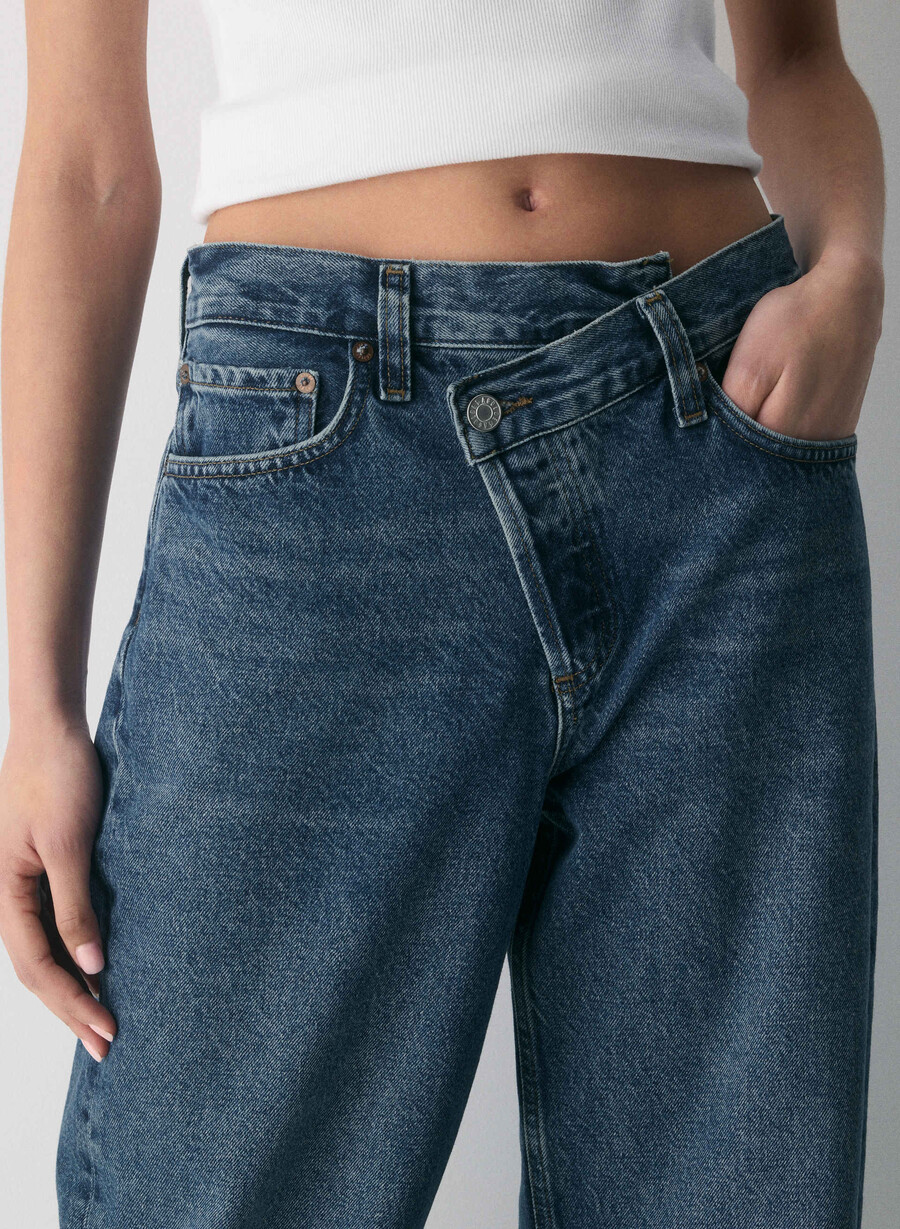 agolde arc criss cross jean form