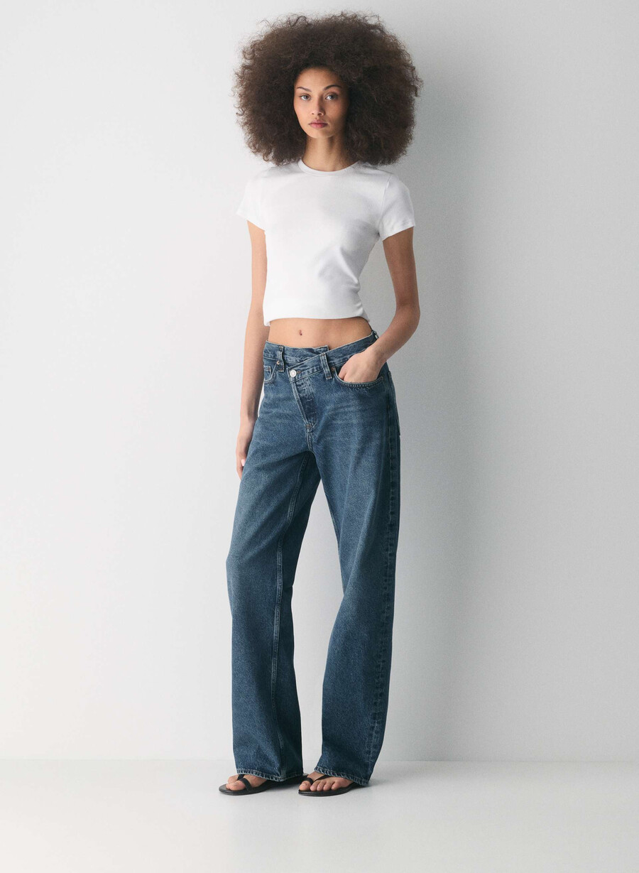 agolde arc criss cross jean form