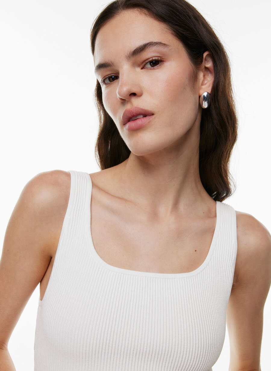 sculpt knit squareneck tanktop weiss