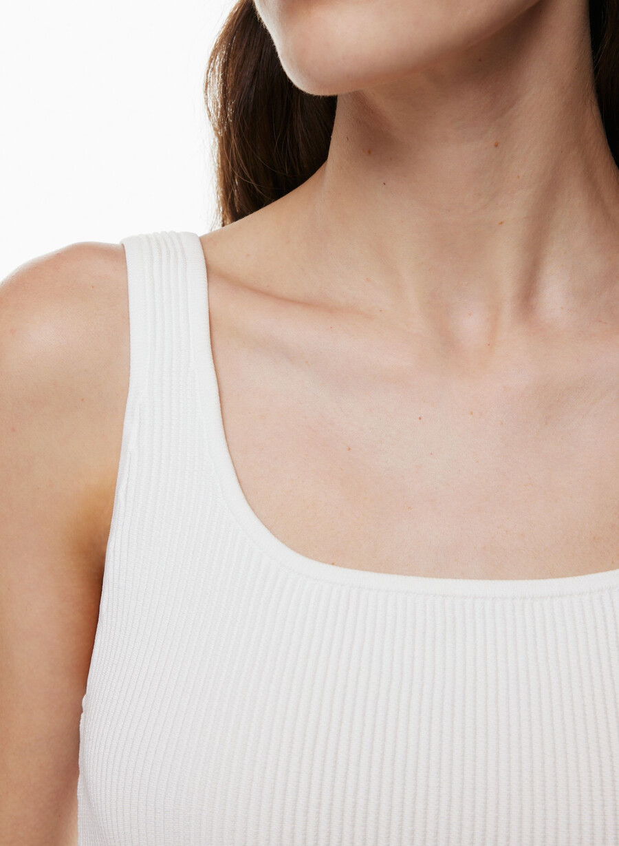 sculpt knit squareneck tanktop weiss