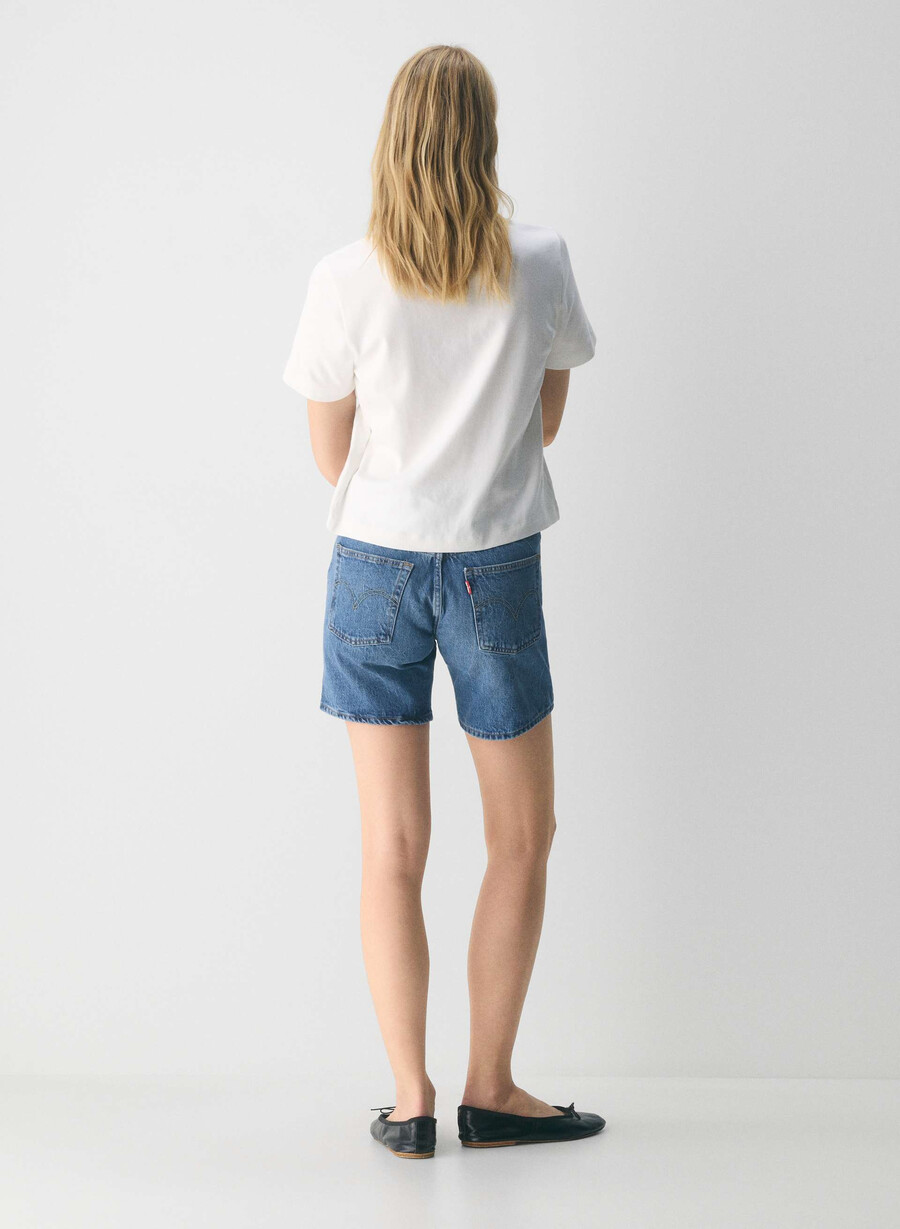 levis 501 mid thigh jeansshorts blau schÖn