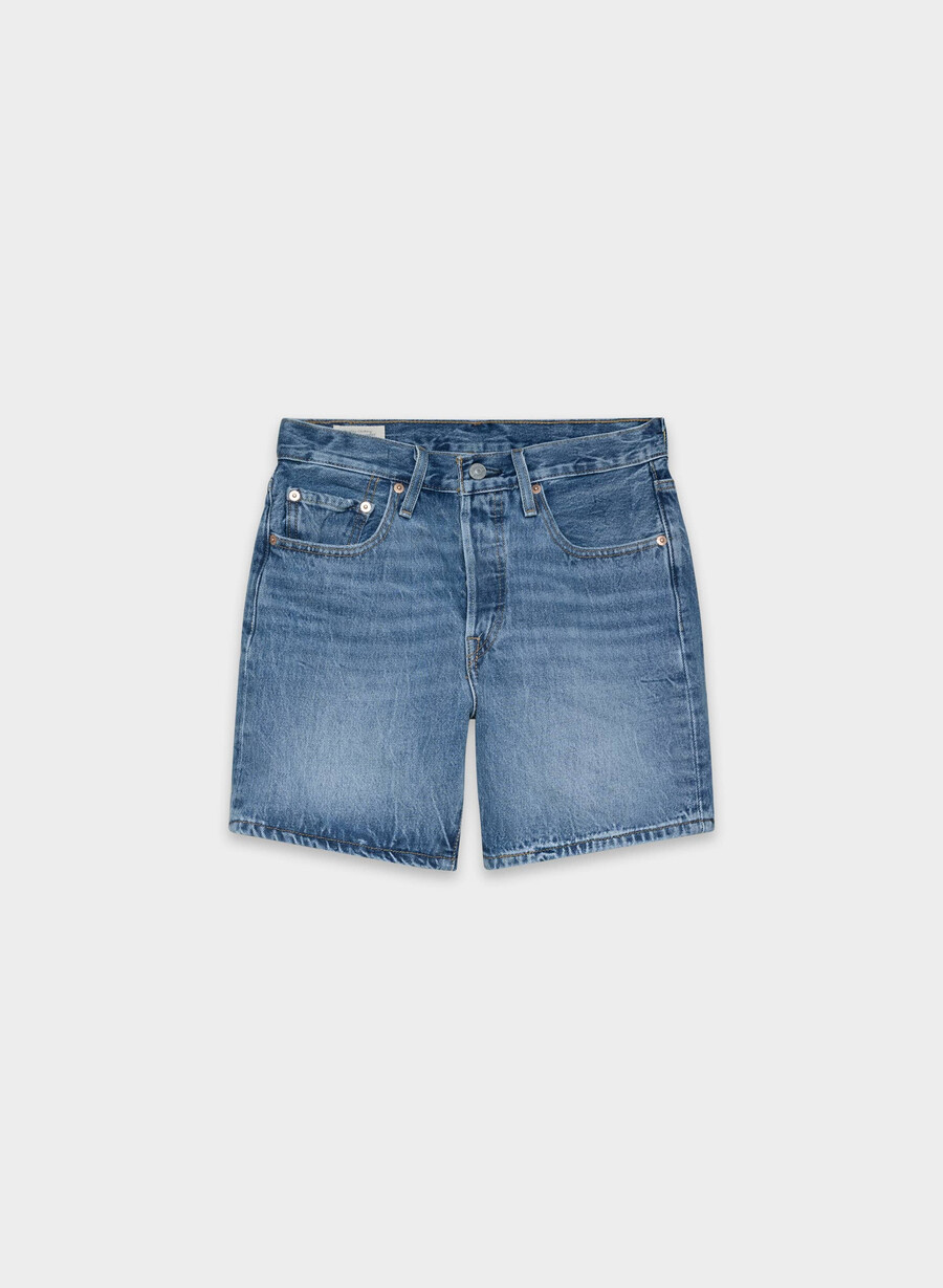 levis 501 mid thigh jeansshorts blau schÖn