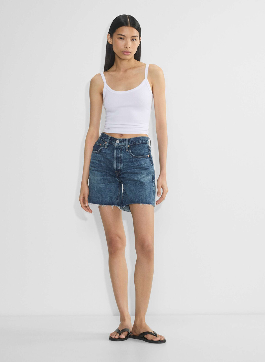 levis 501 mid thigh jeansshorts rÜcktritt