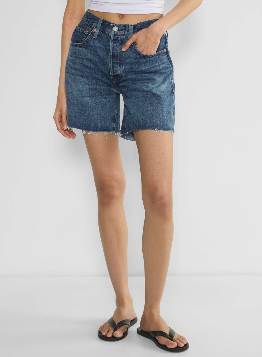 levis 501 mid thigh jeansshorts rÜcktritt