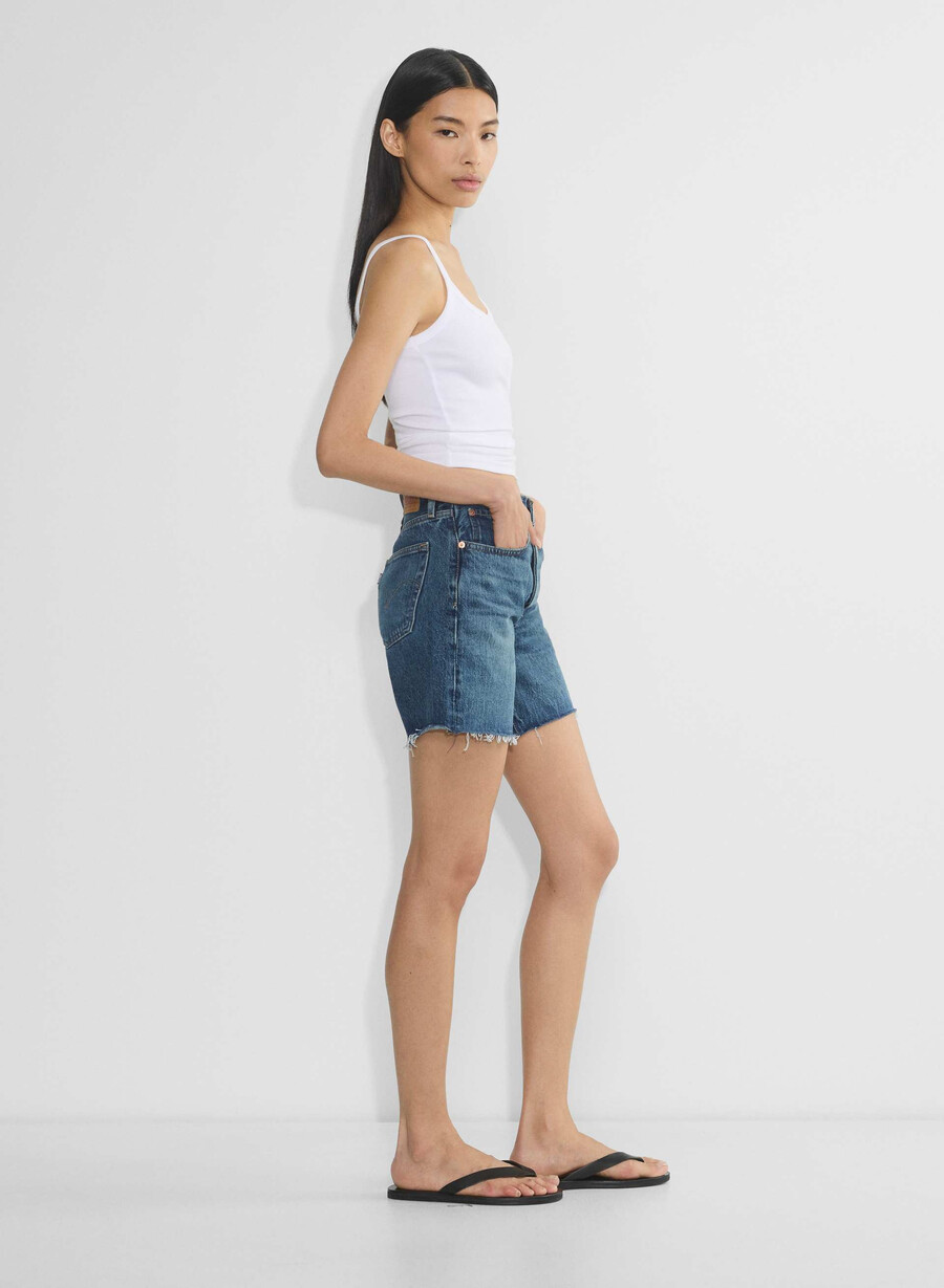 levis 501 mid thigh jeansshorts rÜcktritt