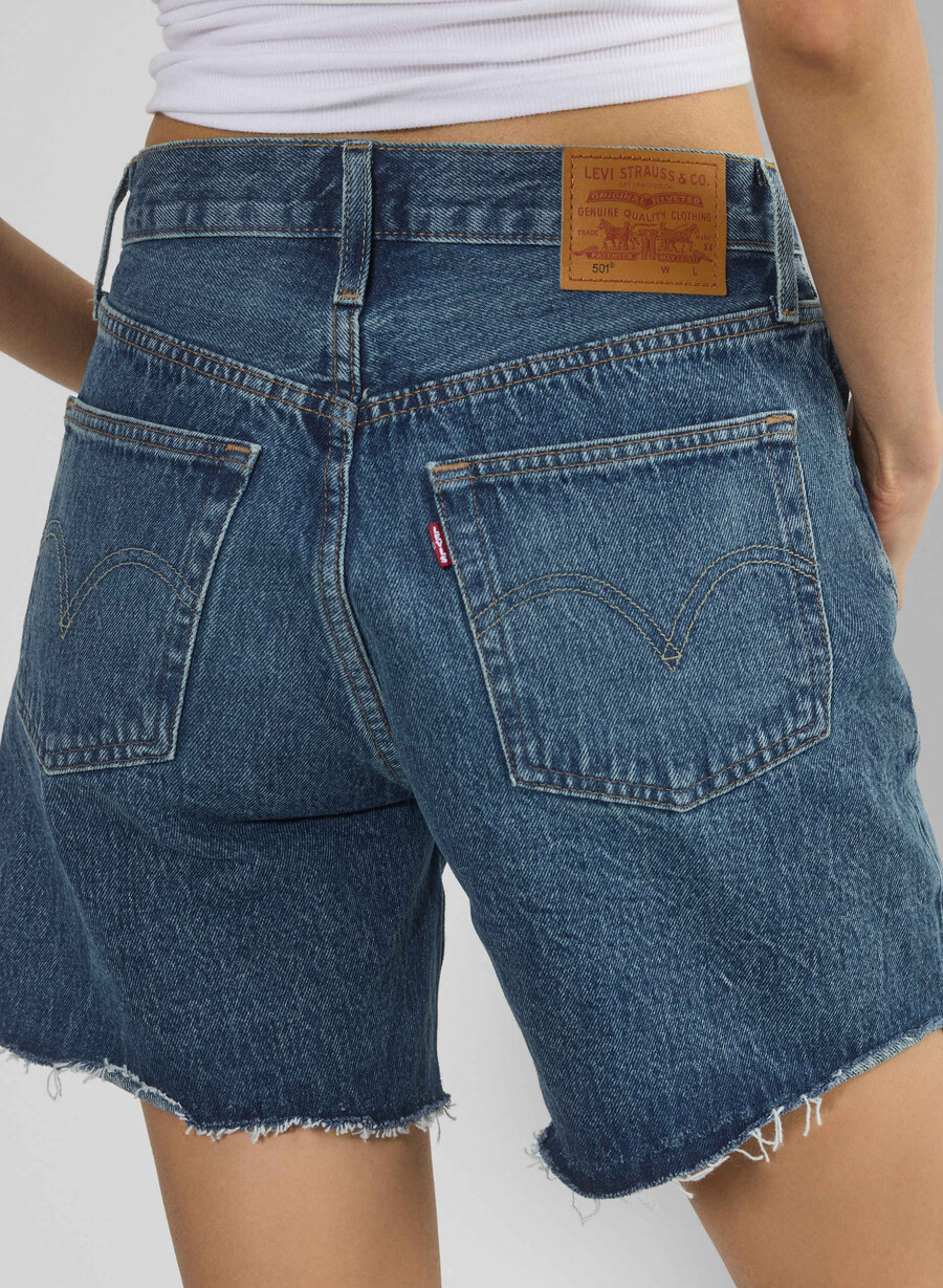 levis 501 mid thigh jeansshorts rÜcktritt