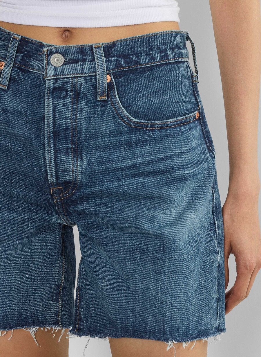 levis 501 mid thigh jeansshorts rÜcktritt