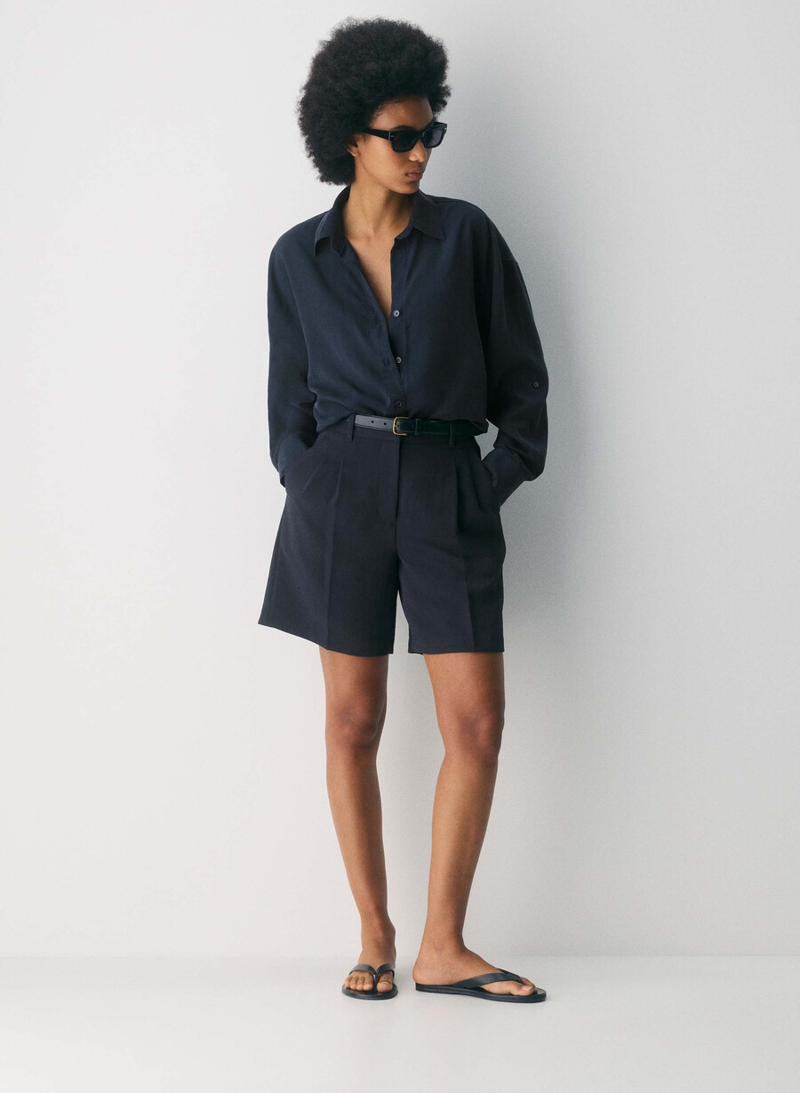 der mühelose short long - crepette dunkelblau