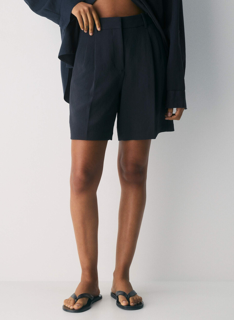 der mühelose short long - crepette dunkelblau