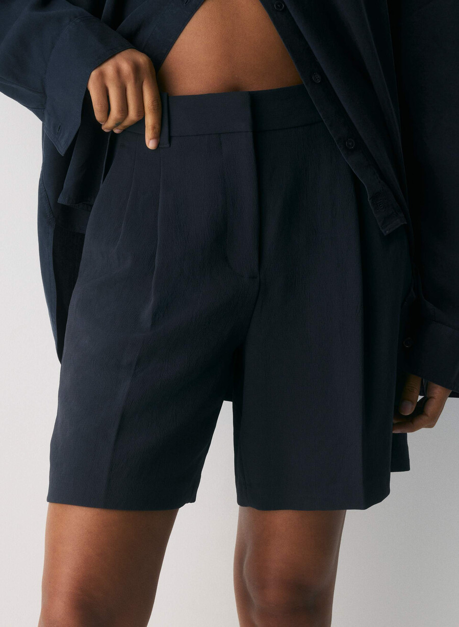 der mühelose short long - crepette dunkelblau