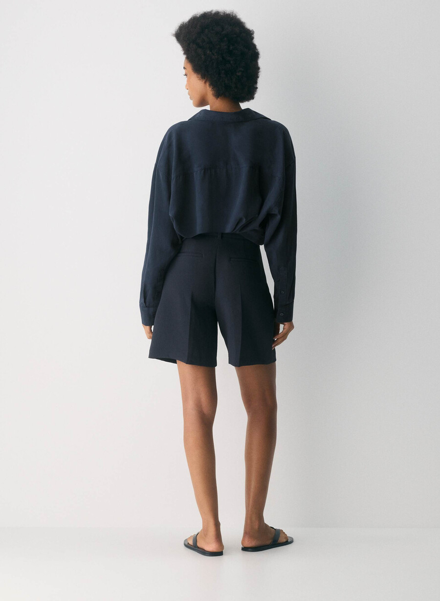 der mühelose short long - crepette dunkelblau