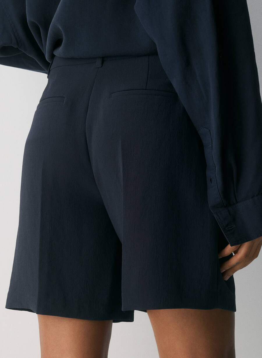 der mühelose short long - crepette dunkelblau
