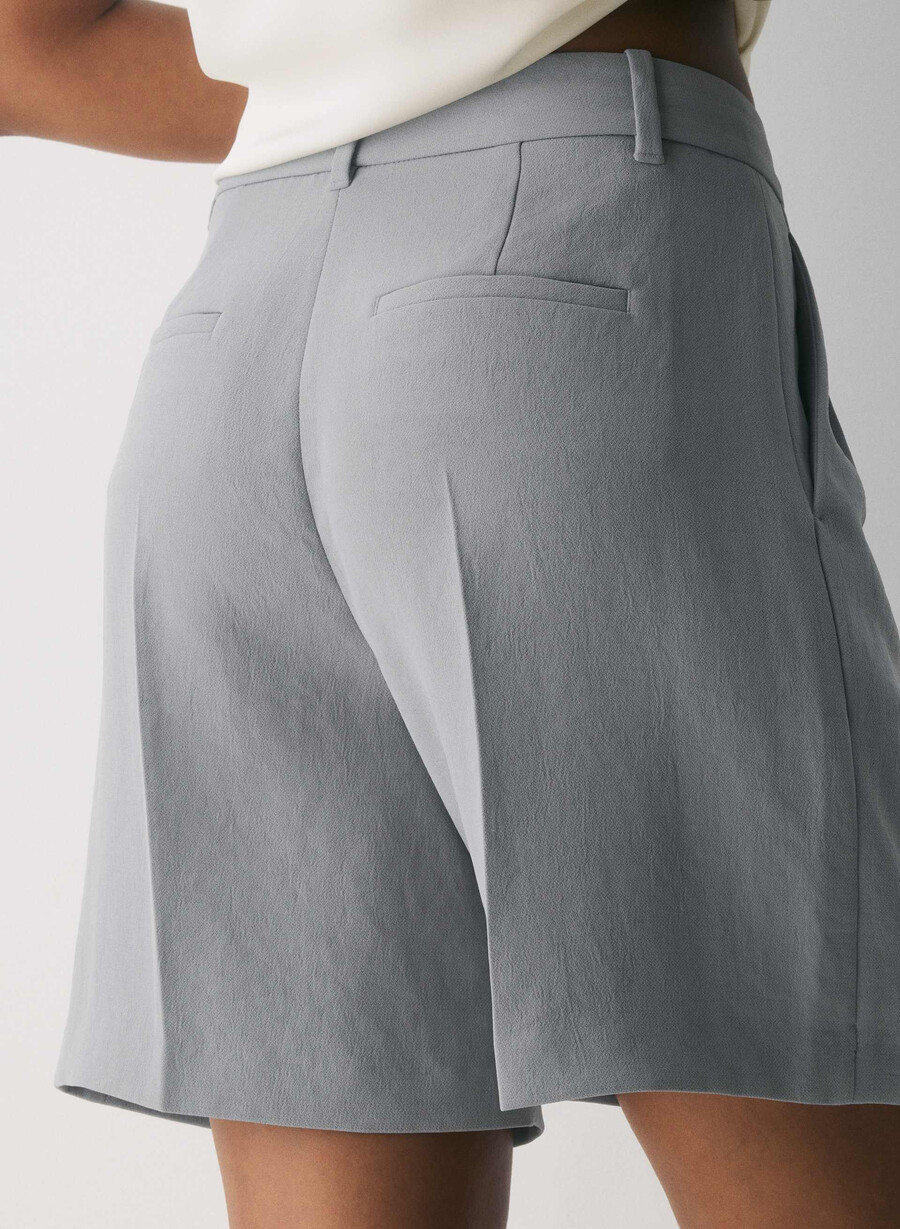 der mühelose short long - crepette riverstone grey