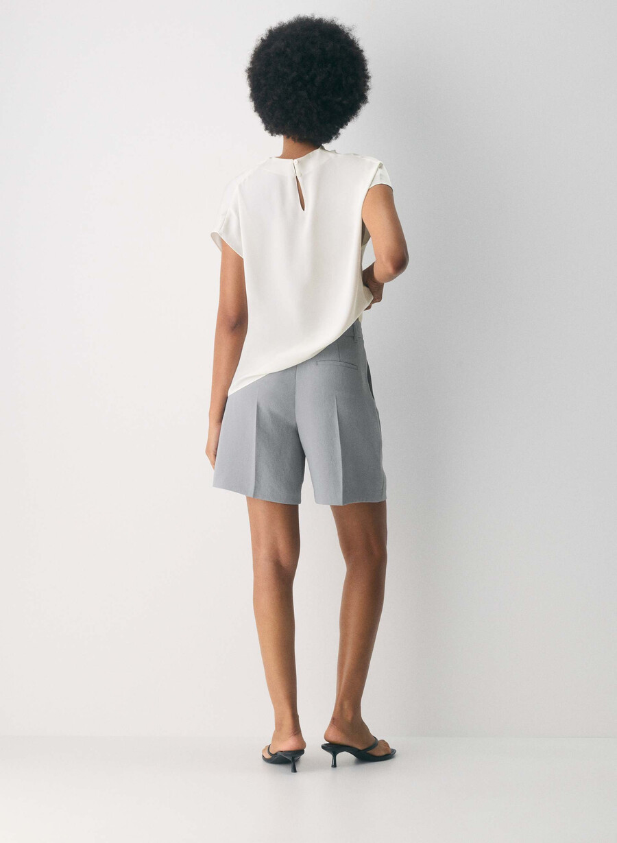 der mühelose short long - crepette riverstone grey