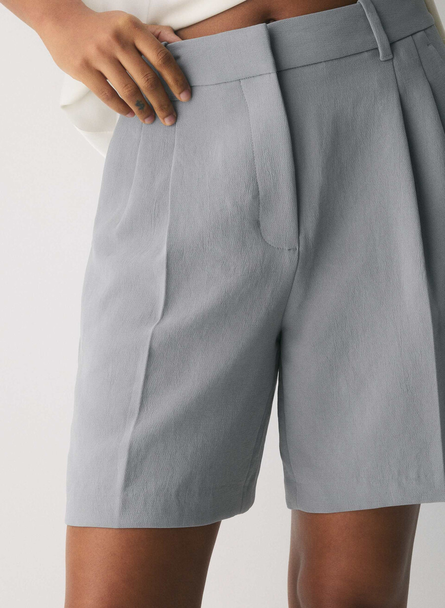 der mühelose short long - crepette riverstone grey