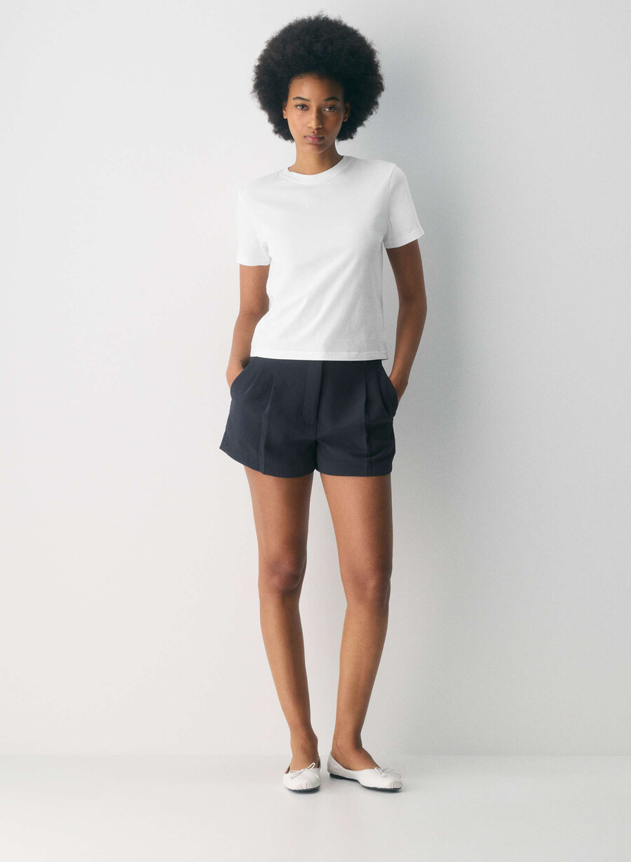 der mühelose short mini - crepette dunkelblau