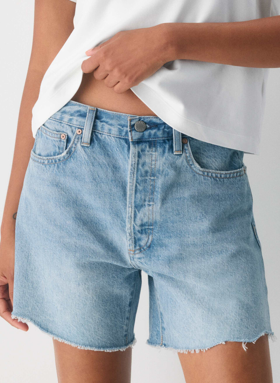 denim forum the ex boyfriend mid thigh short 7 yrs bleu taboo
