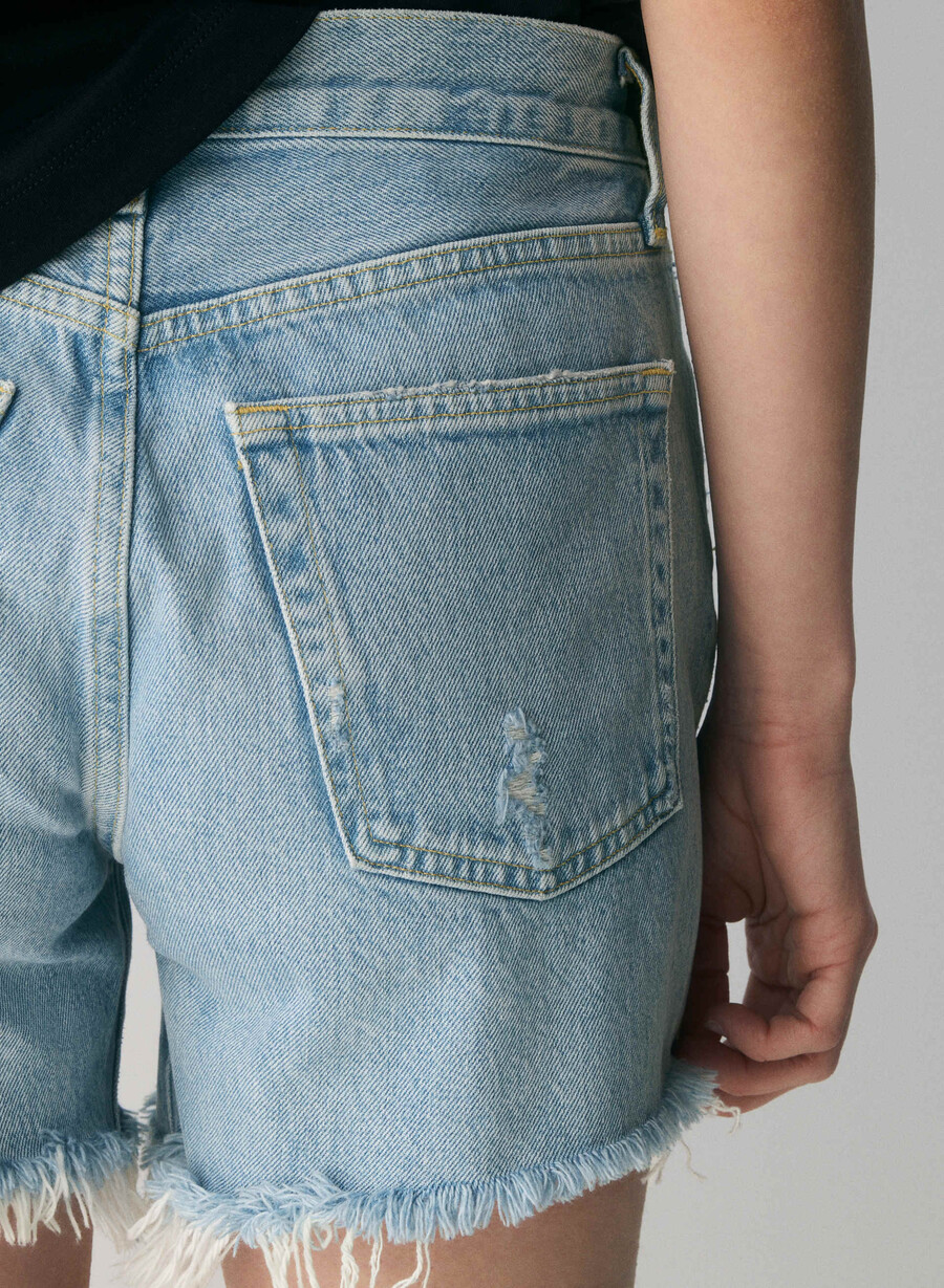 agolde parker long jeans short swapmeet blue