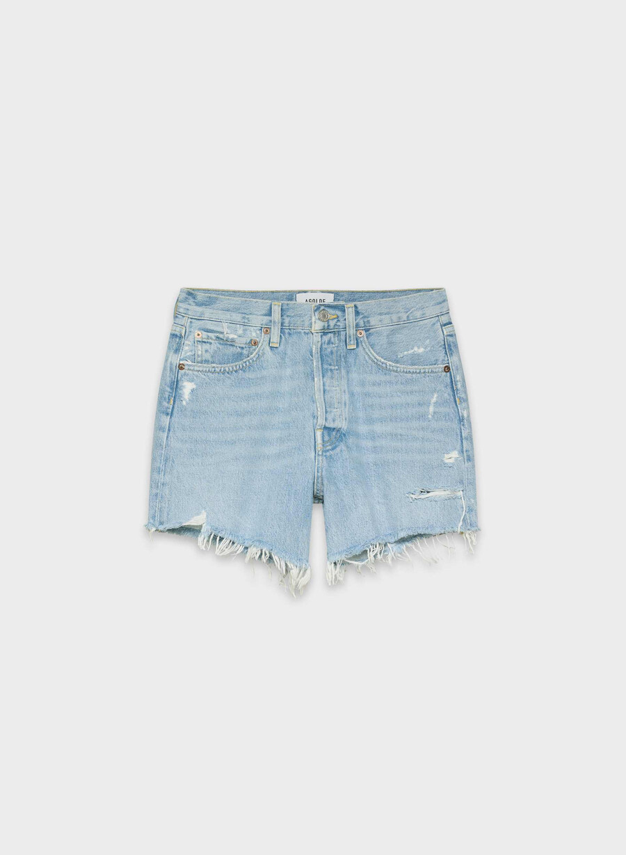 agolde parker long jeans short swapmeet blue