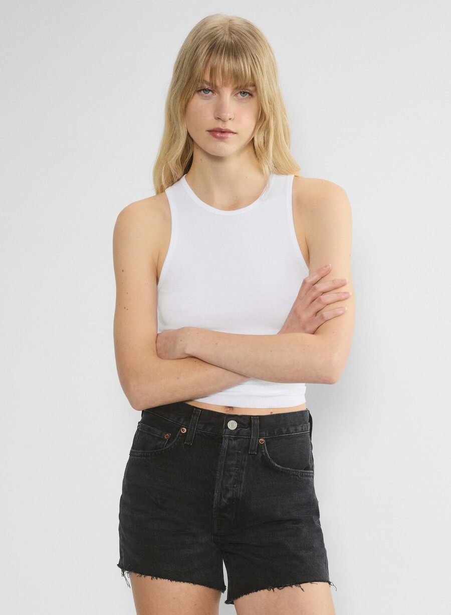 agolde parker long jean short fright