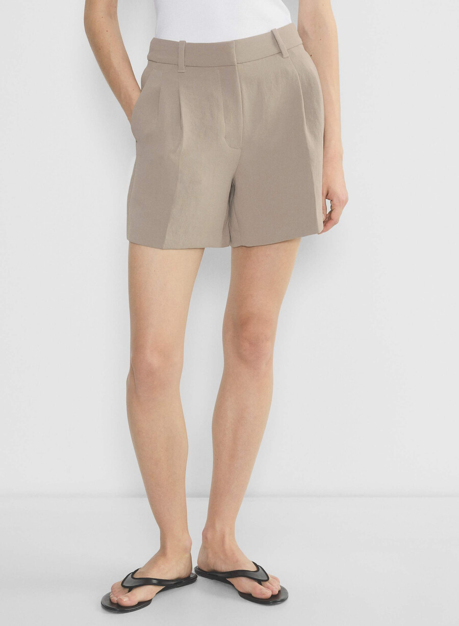 die mühelose short mid-thigh - crepette nomad taupe