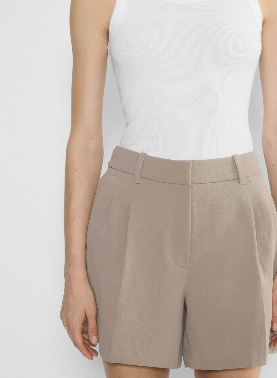 die mühelose short mid-thigh - crepette nomad taupe