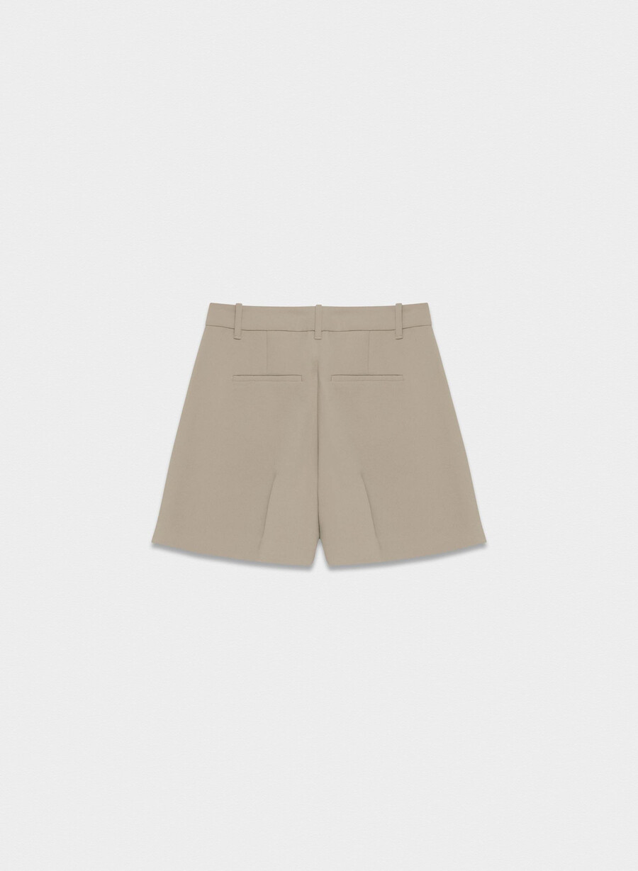 die mühelose short mid-thigh - crepette nomad taupe