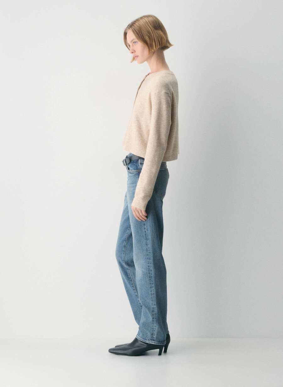 softspoke sicily cardigan heather light oatmeal