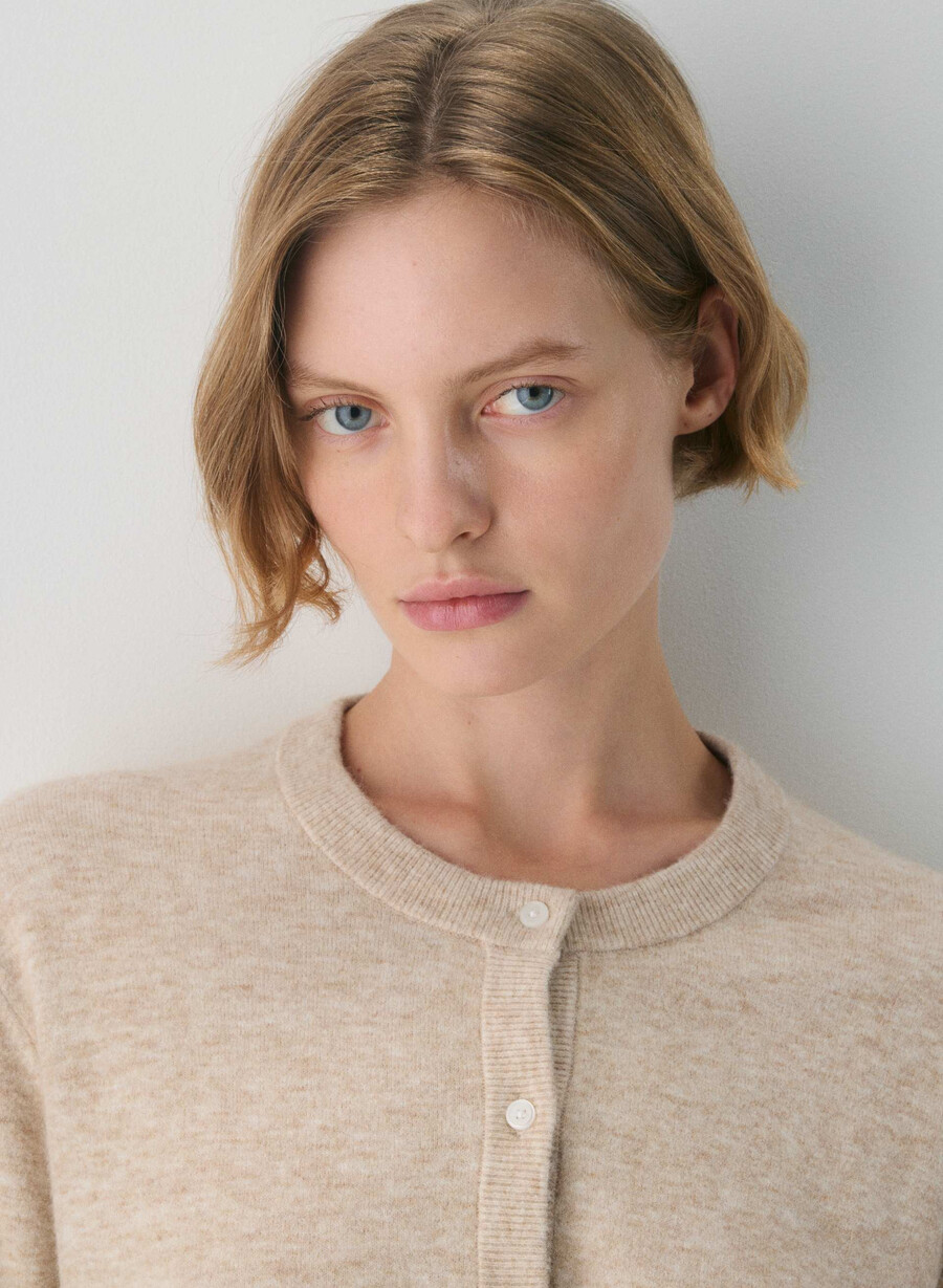 softspoke sicily cardigan heather light oatmeal