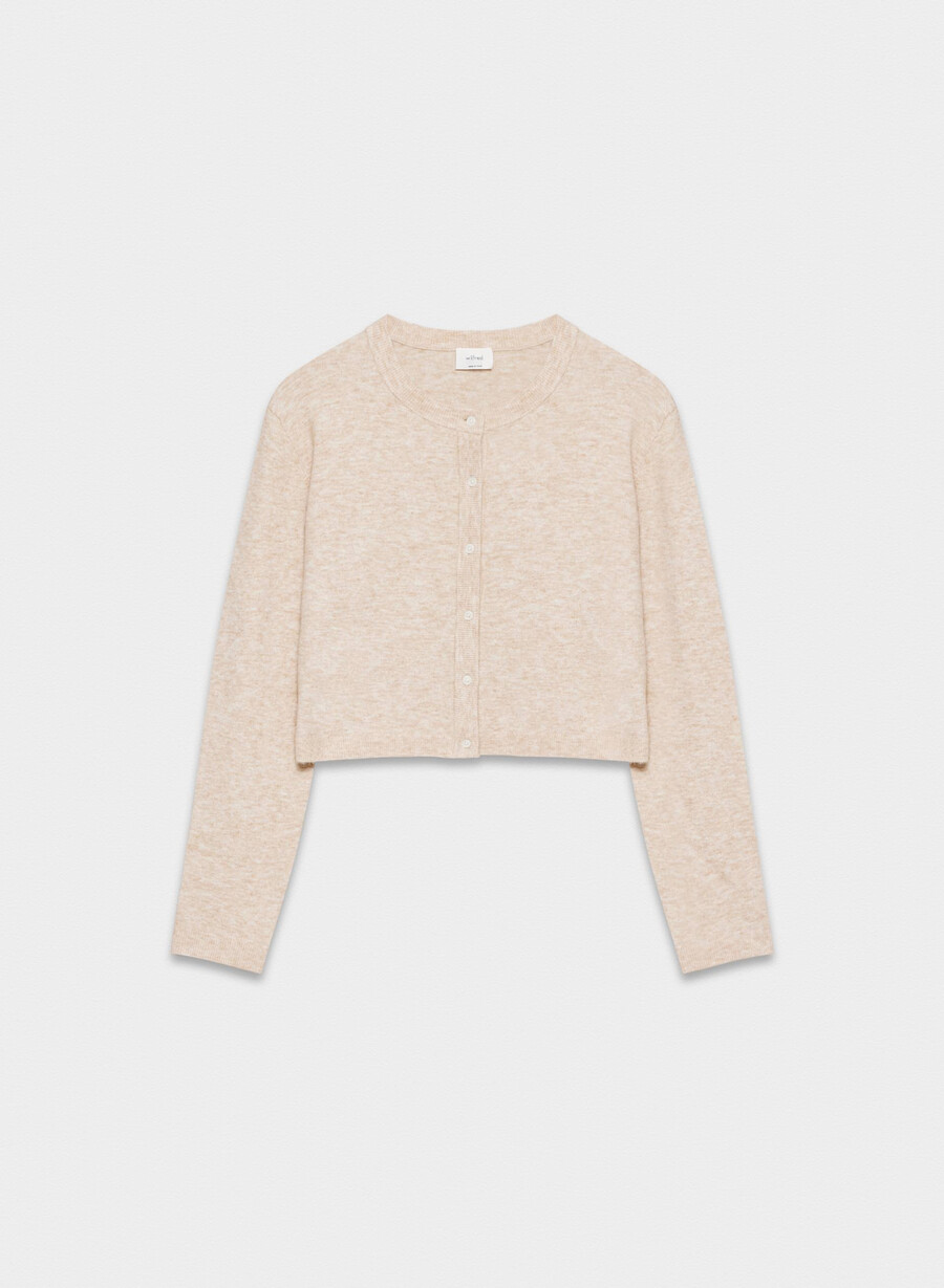 softspoke sicily cardigan heather light oatmeal