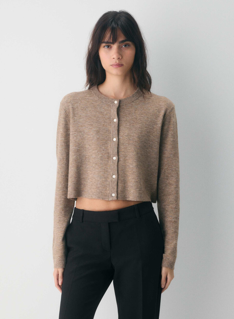 softspoke sicily cardigan heather nomad taupe