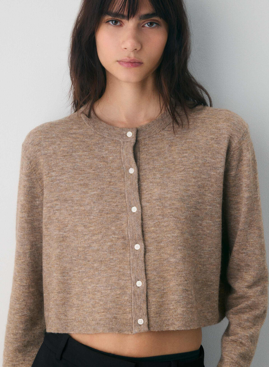 softspoke sicily cardigan heather nomad taupe