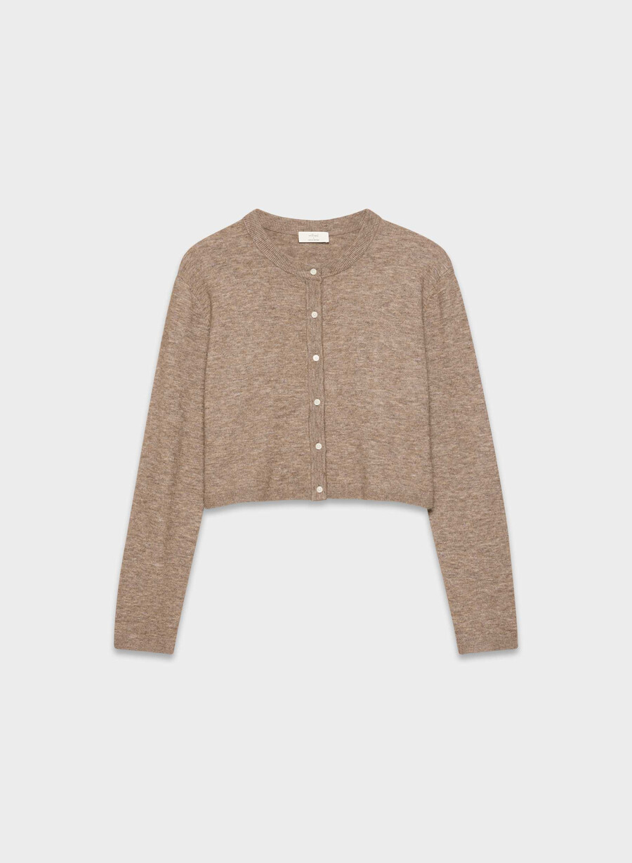 softspoke sicily cardigan heather nomad taupe