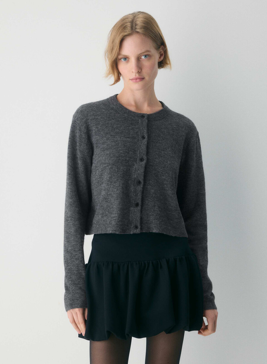 softspoke sicily cardigan heather charcoal