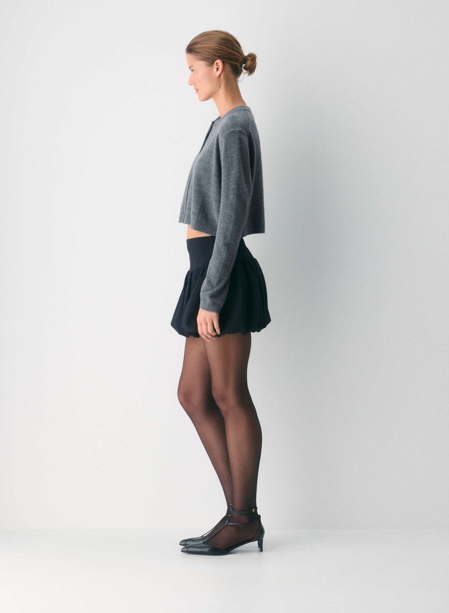 softspoke sicily cardigan heather dark grey