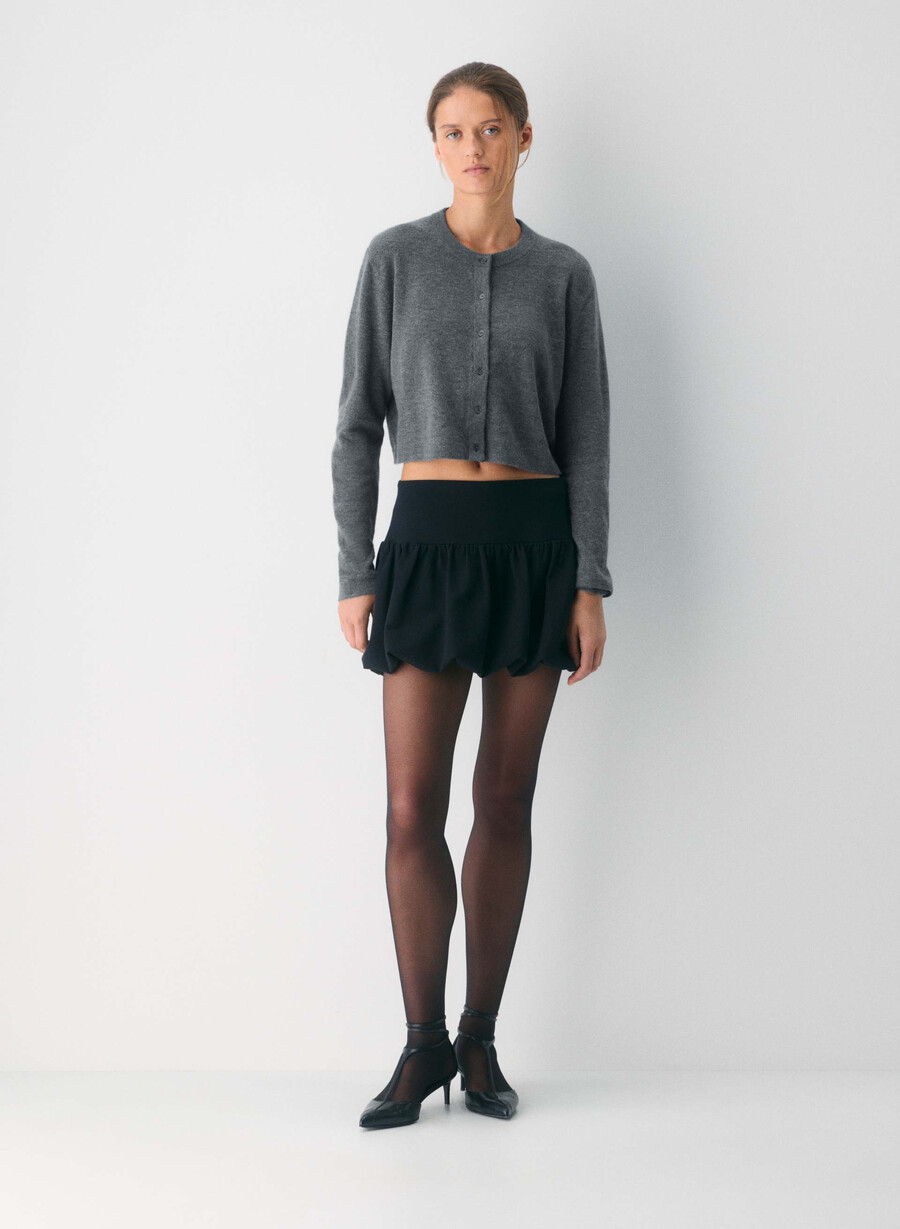 softspoke sicily cardigan heather dark grey