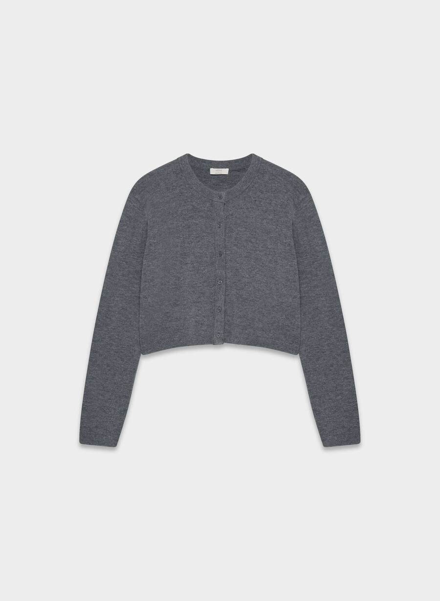 softspoke sicily cardigan heather dark grey