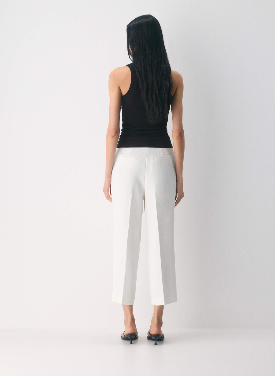 die effortless pant cropped - crepette light birch