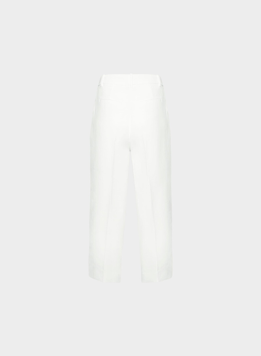 die effortless pant cropped - crepette weiss