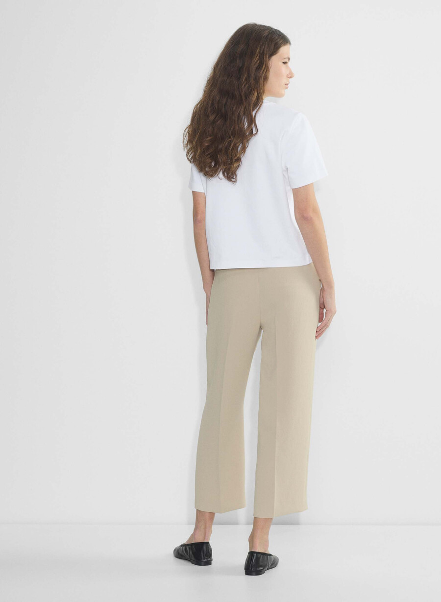 die mühelose hose cropped - crepette marcona beige