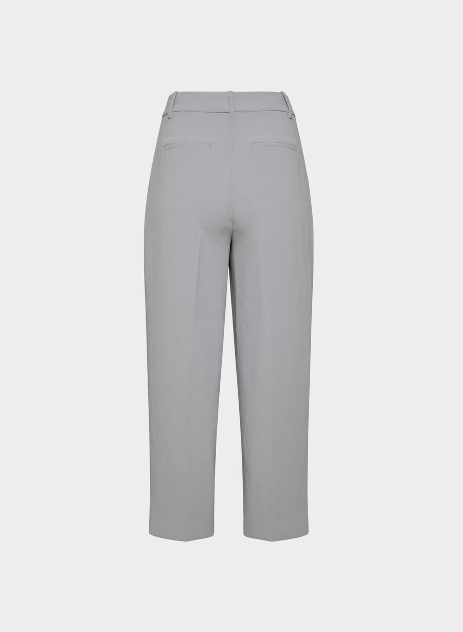 die effortless pant cropped - crepette riverstone grey