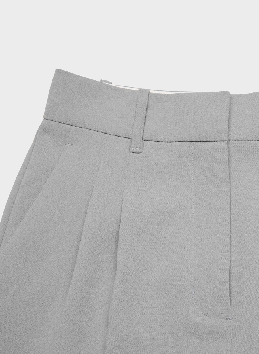 die effortless pant cropped - crepette riverstone grey